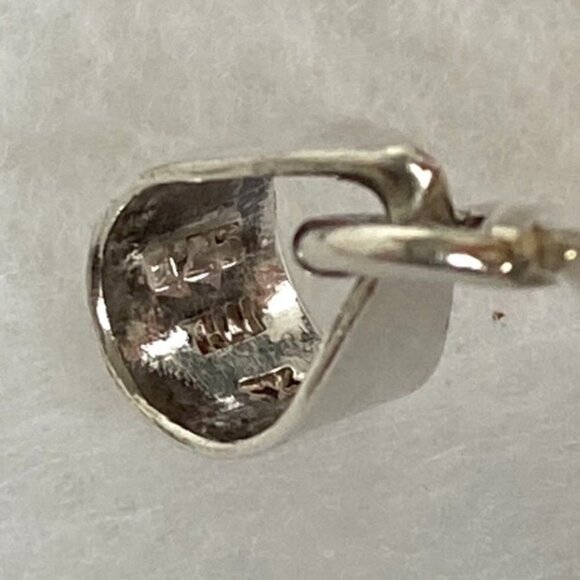 Sterling Silver 925 1.91" Oval Faux Lapis Pendant 9g Thai SX Sally C. Treasures - Picture 14 of 16